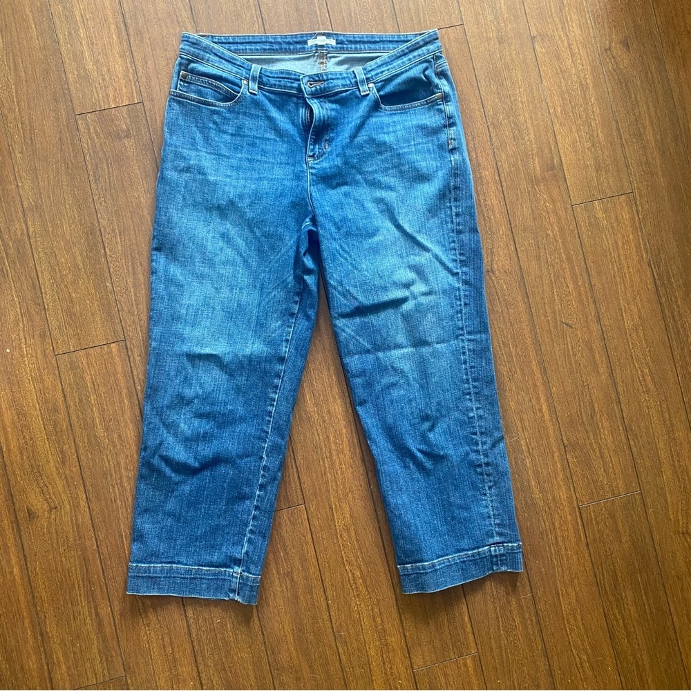 Eileen Fisher Organic Cotton Stretch Ankle Jeans Size 12